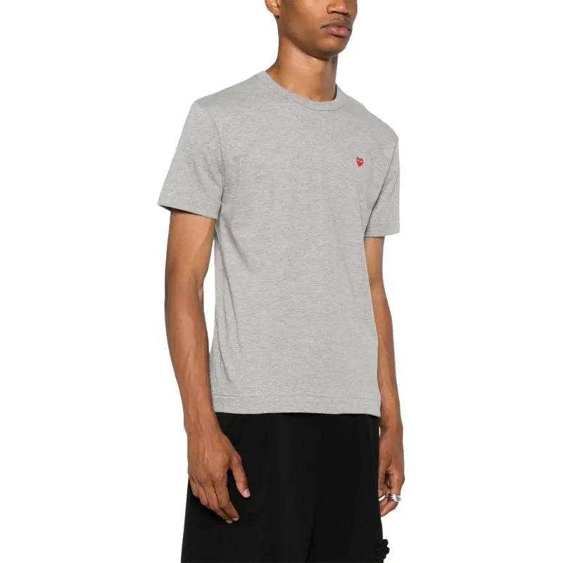 CDG Play T Shirt Unisex Heather Gray-3