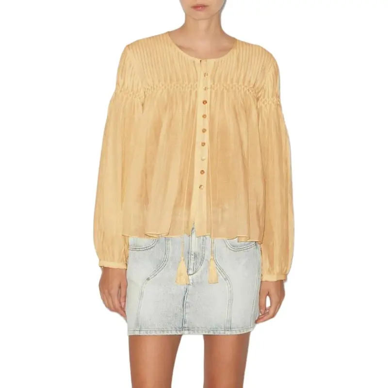 ISABEL MARANT ETOILE Pleat Detailed Buttoned Blouse-3