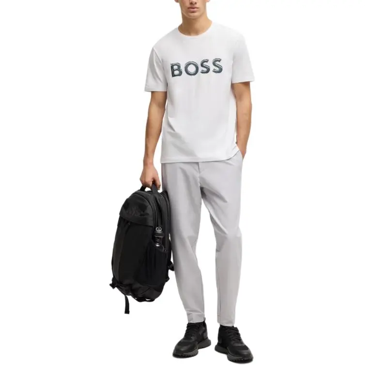 HUGO BOSS Logo print T shirt-2