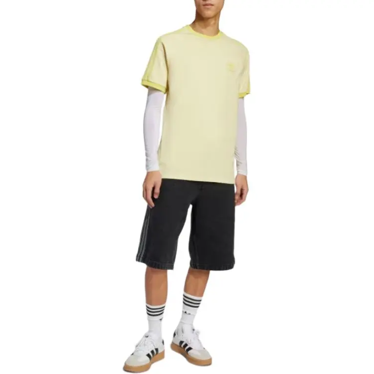 Adidas Originals T Shirt Men's Pink Yellow-1