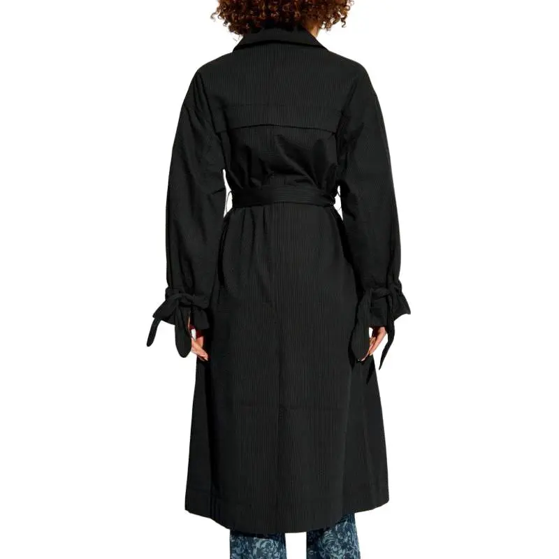 GANNI Trench Coat Women's Black-3