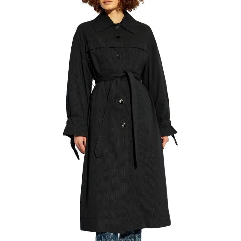 GANNI Trench Coat Women's Black-2