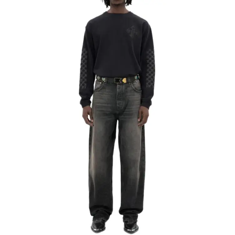 RHUDE Cross Logo Long Sleeve Tee-2