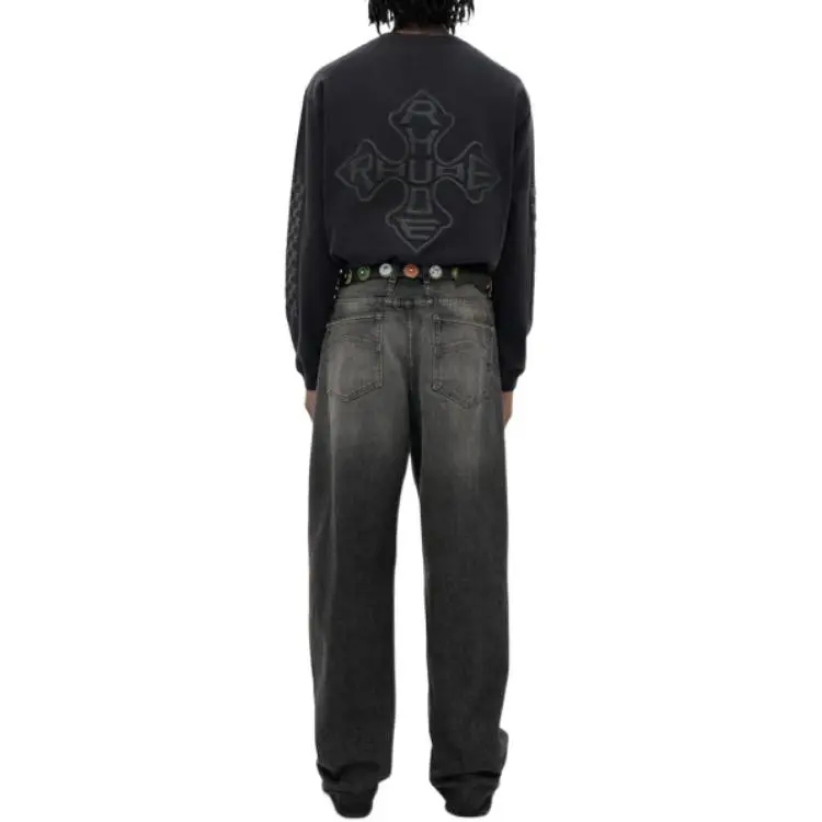 RHUDE Cross Logo Long Sleeve Tee-4