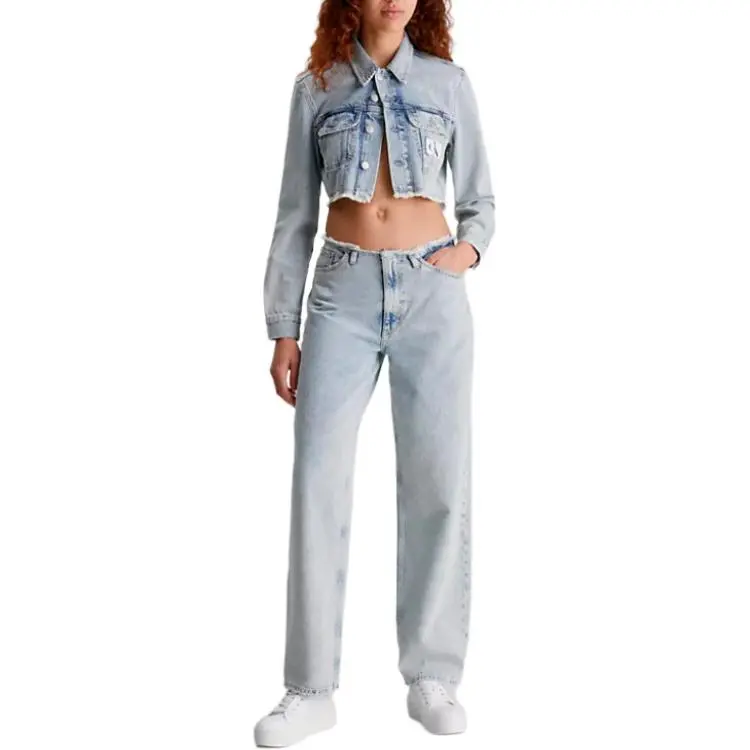 CALVIN KLEIN Denim Jacket Women's Light Blue-2