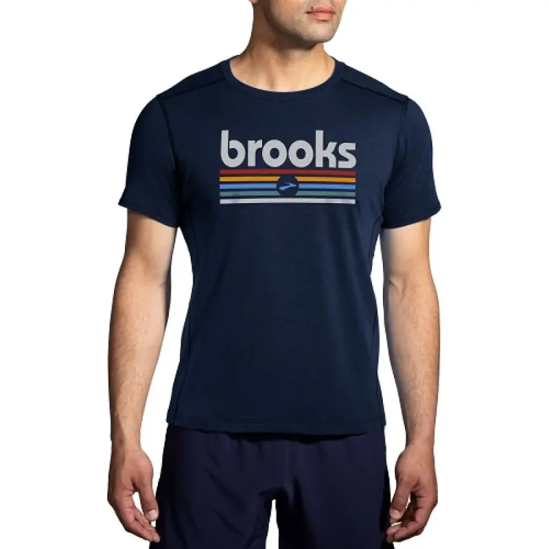 Brooks T-Shirt Unisex Marine Blue-1