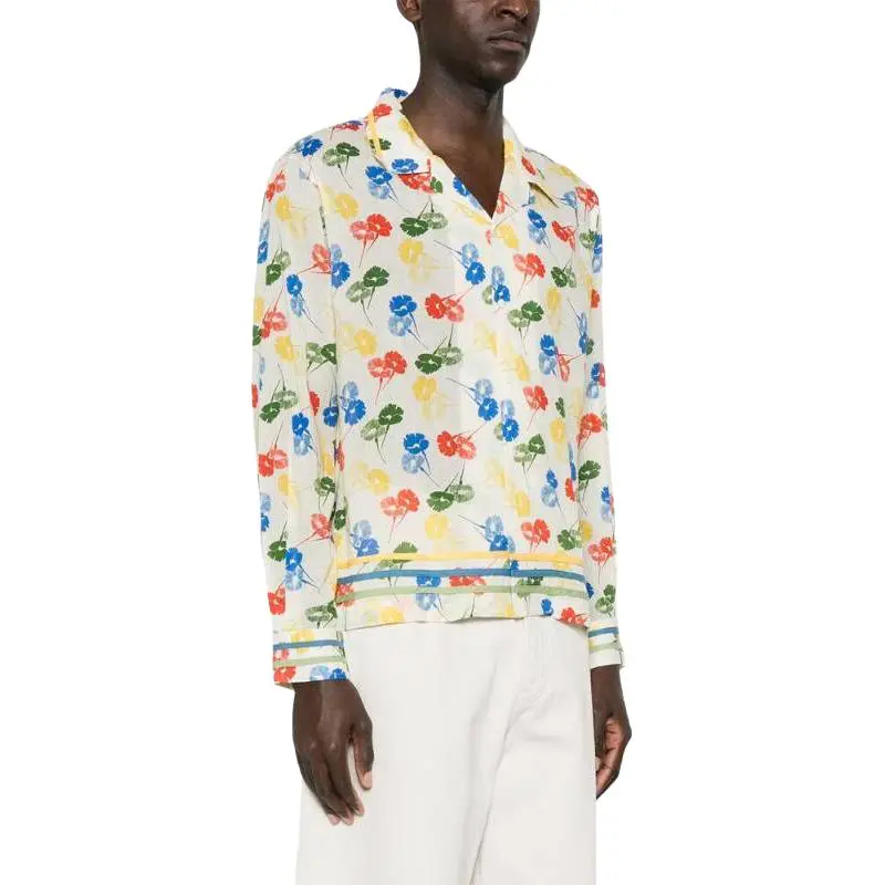 BODE Flower stamp Shirt-3