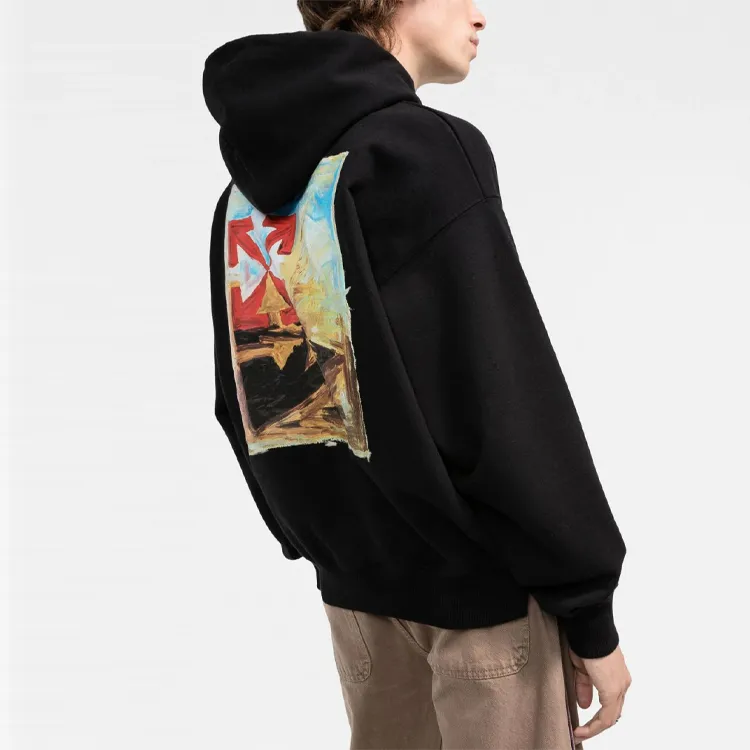 OFF WHITE Arrows On Canvas Hooded Sweatshirt-4