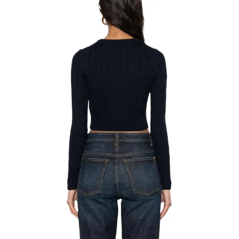 Polo Ralph Lauren Cable Knit Cropped Jumper-4