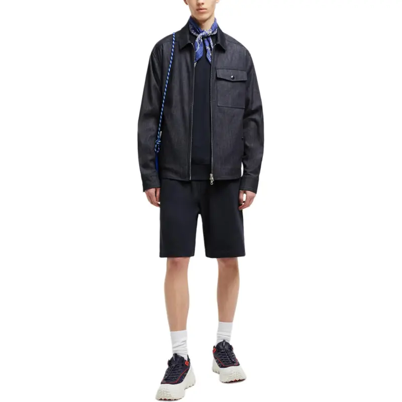 Moncler Denim Shorts Men's Marine Blue-1