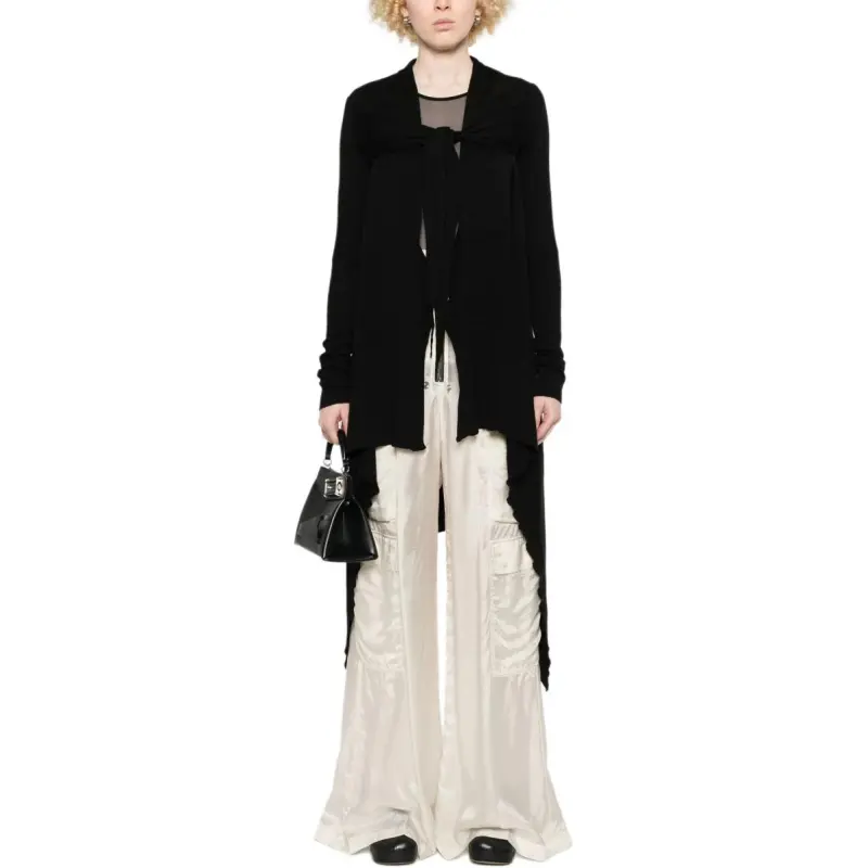 RICK OWENS Tied Wrap Long Coat-1