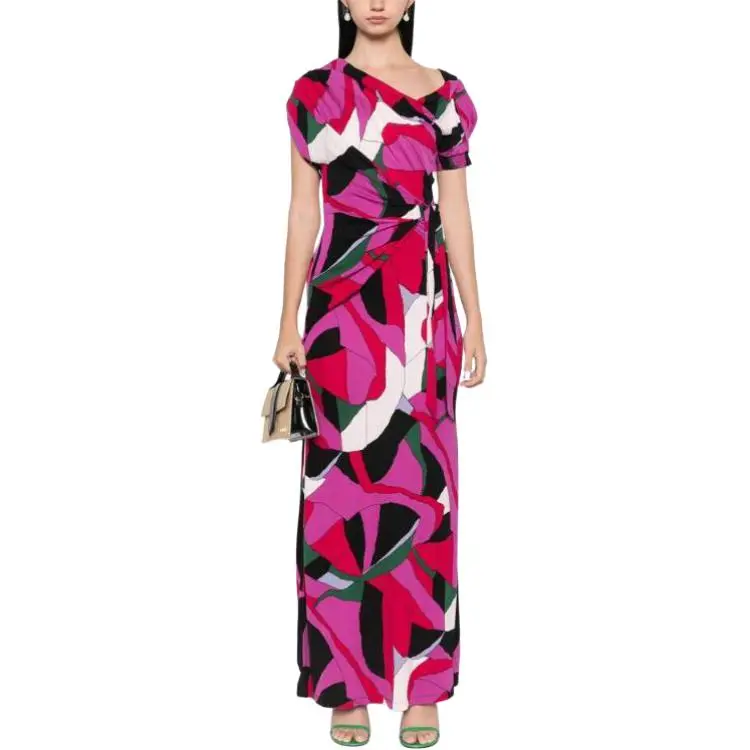 DVF Diane Von Furstenberg Eliana Abstract Printed Maxi Dress-1