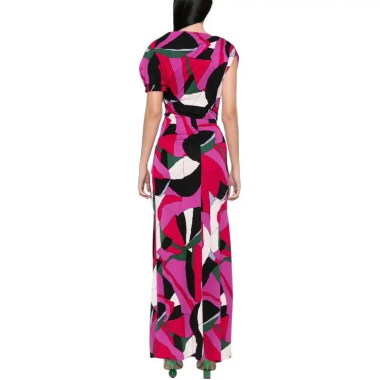 DVF Diane Von Furstenberg Eliana Abstract Printed Maxi Dress-3