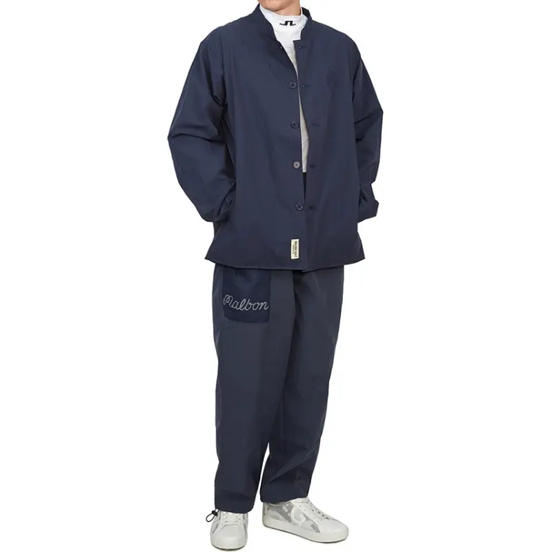 Malbon Golf Knitted Sweatpants Men's Blue-3