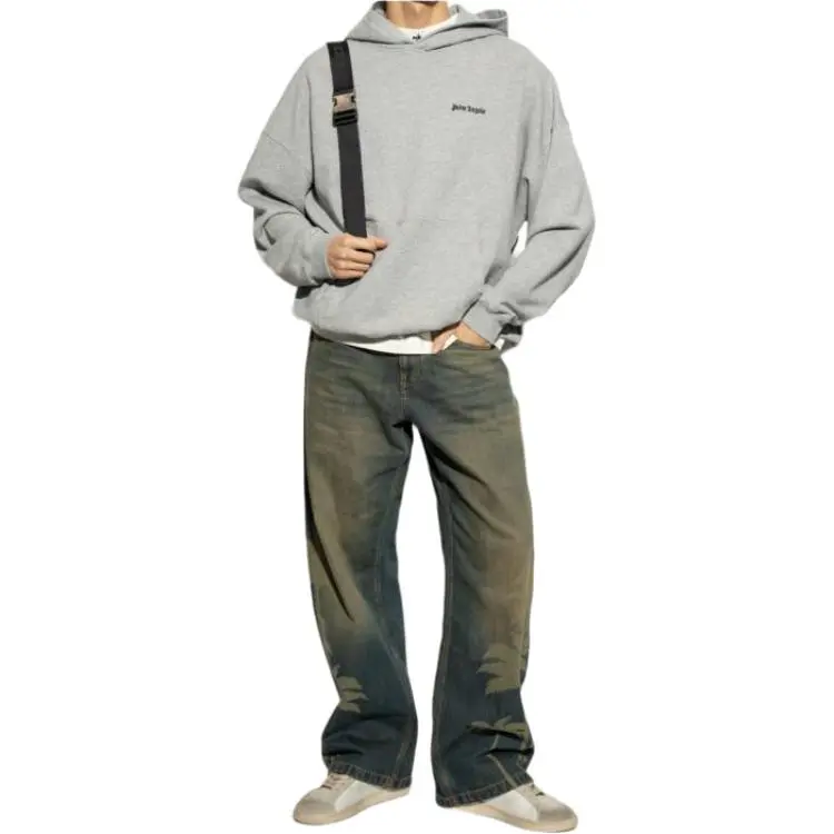 PALM ANGELS Logo Embroidered Hoodie-1