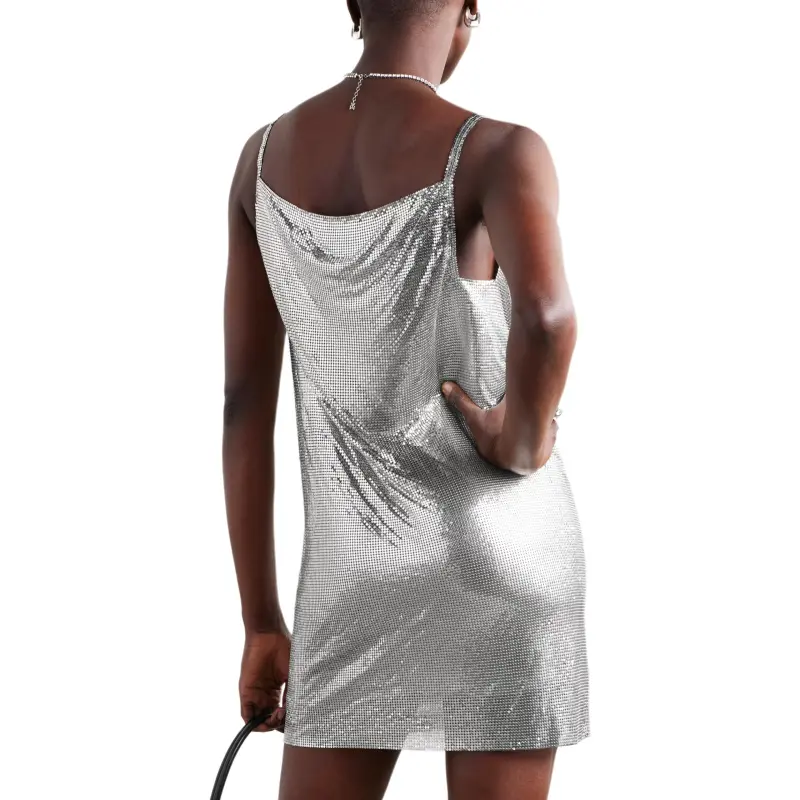VERSACE Slip Dress Women's Silver-2