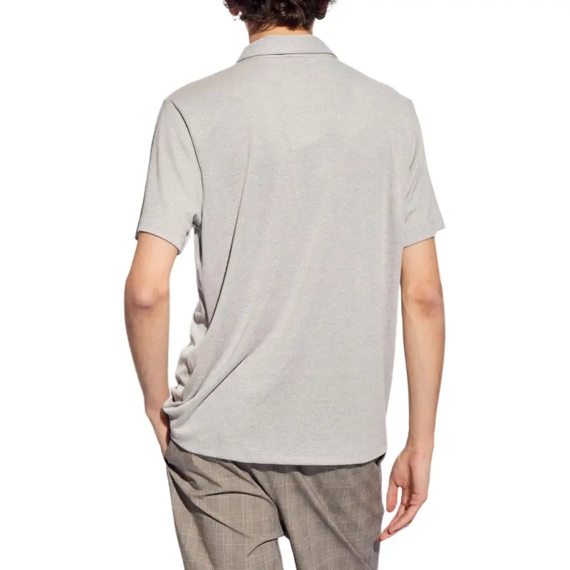 THEORY Bron Short Sleeved Knitted Polo Shirt-4