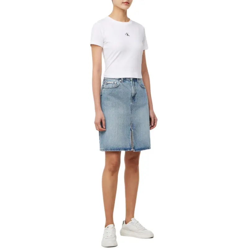 CALVIN KLEIN Denim Short Skirts Women's Blue-3