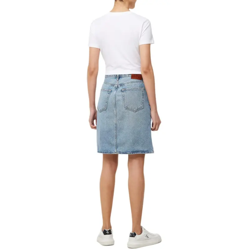CALVIN KLEIN Denim Short Skirts Women's Blue-4