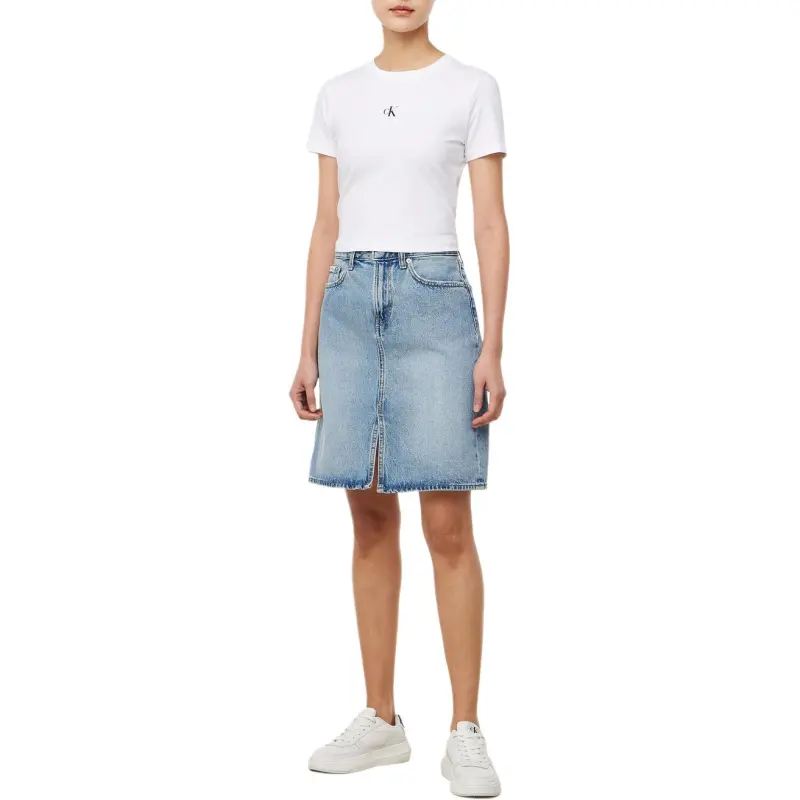 CALVIN KLEIN Denim Short Skirts Women's Blue-2