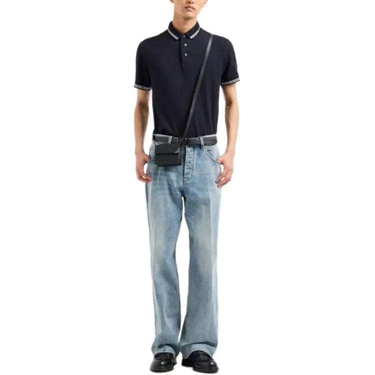 EMPORIO ARMANI Polo Shirt Men's Marine Blue-1