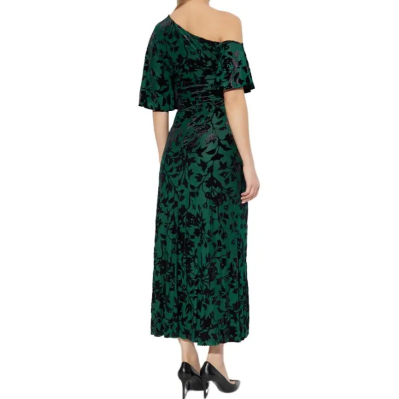 DVF Diane Von Furstenberg All Over Patterned One Shoulder Dress-3