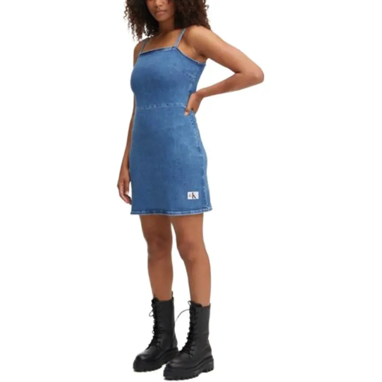 CALVIN KLEIN Slip Dress Women's Blue-2