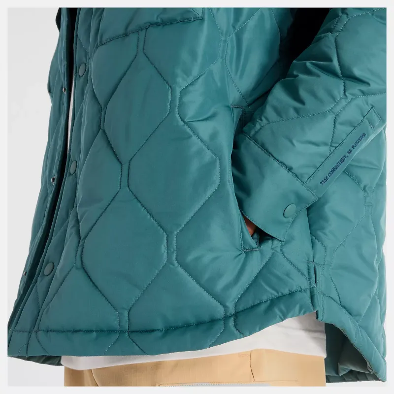 New Balance FW24 Lindor Quilted Long Sleeve Jacket Men's New Spruce-1