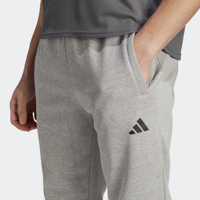 Adidas AEROREADY GAME AND GO SMALL LOGO TRAINING Knitted Sports Pants Men's Gray/White-3