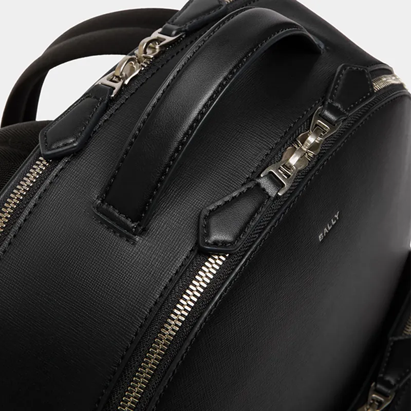 BALLY Mythos Logo Printed Zip Up Backpack-3