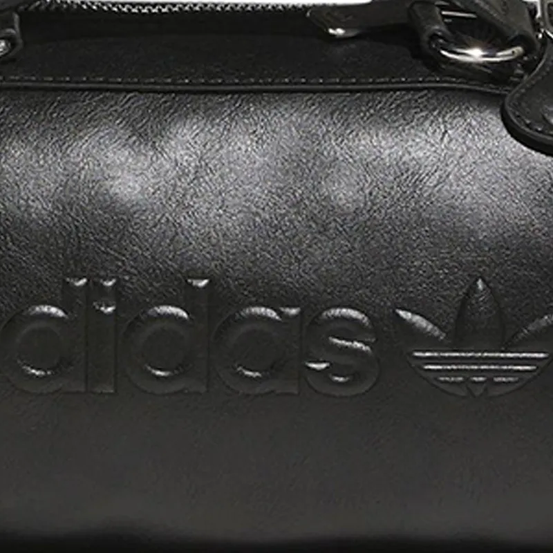 Adidas Polyurethane Pillow Bag Cylinder Bag One Shoulder Handbag Regular Unisex Black-4