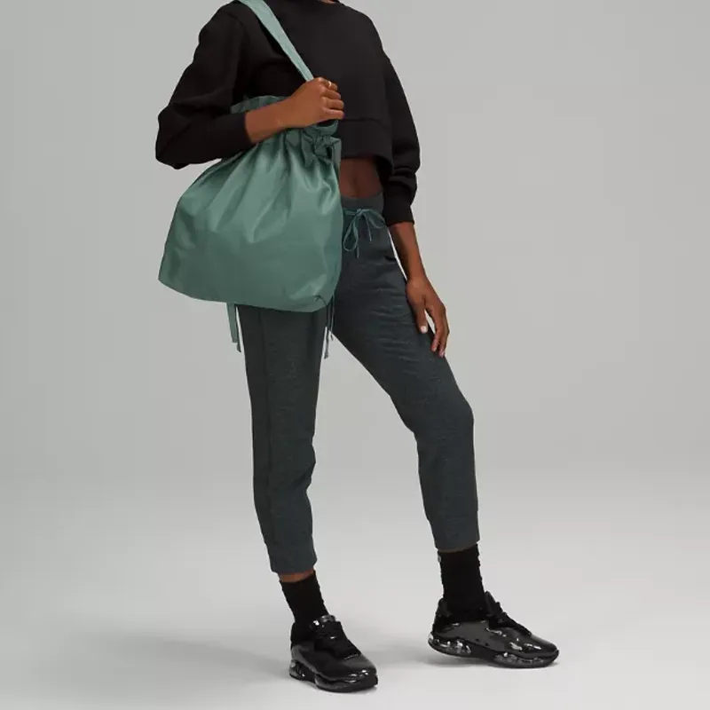 Lululemon Nylon Tote Bag, Shopping Bag, Handbag Regular Unisex Green-2