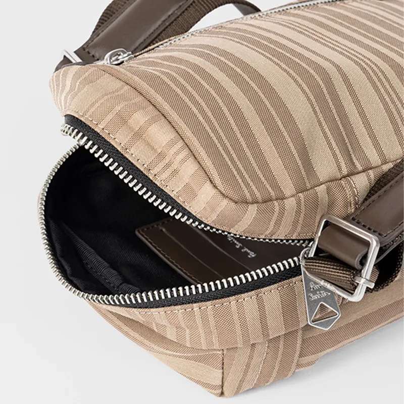 Paul Smith Paul Smith Shadow Stripe Series Fabric Crossbody Bag Small Size Men's Sand-2