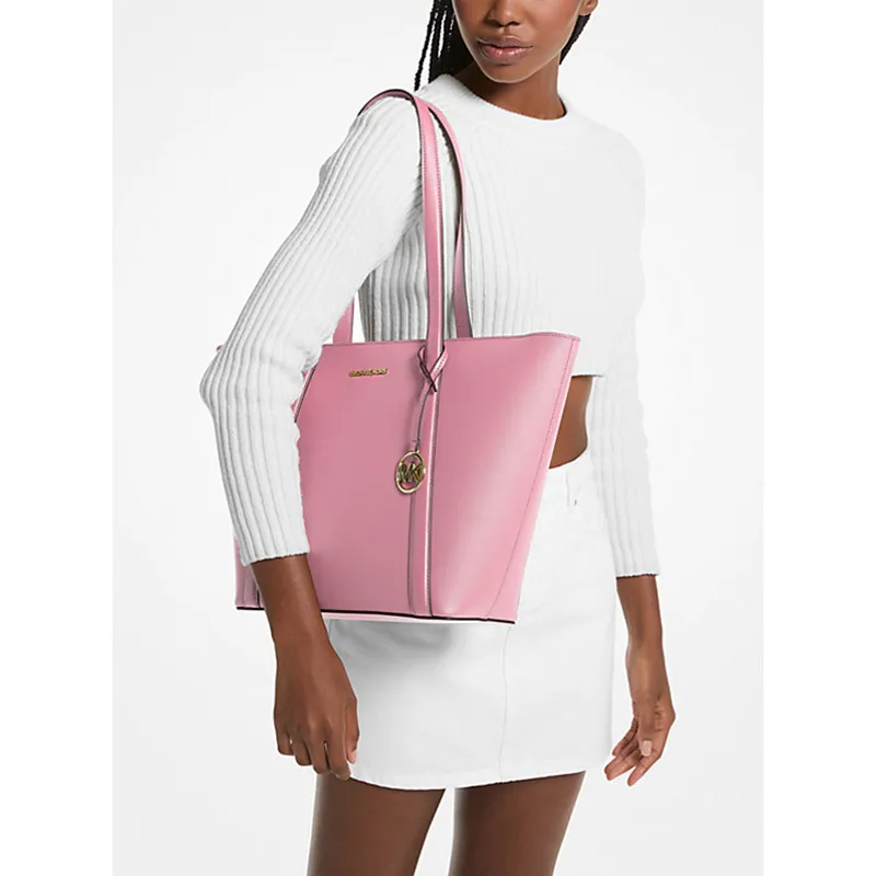 MICHAEL KORS Coated Canvas Tote Bag Shopping Bag Shoulder Bag Handbag Large Size Women's Carnation-2