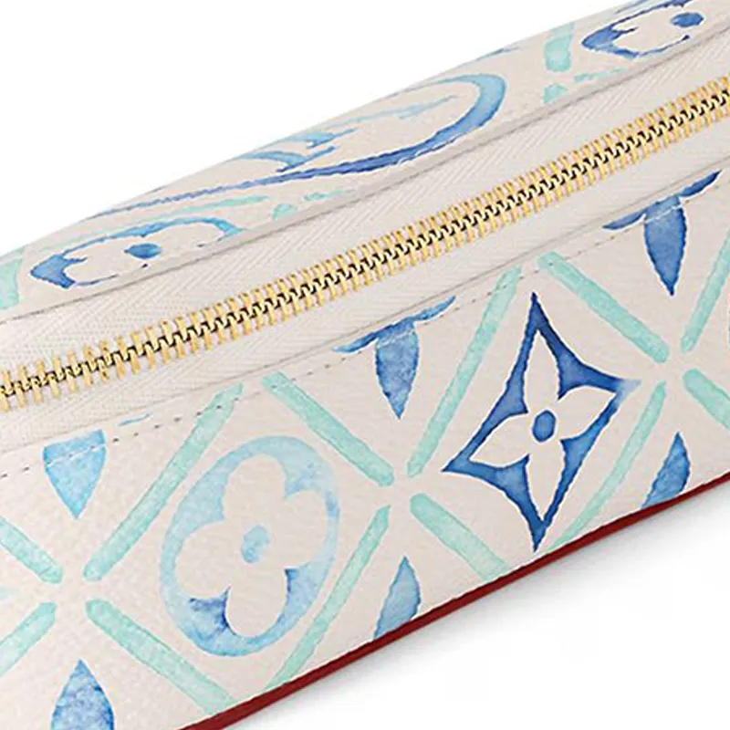 LOUIS VUITTON By The Pool Canvas With Calfskin Eyeglass Pouch Tubas Women's Blue & White-3