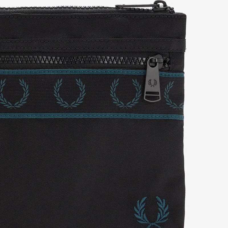 FRED PERRY Polyester Portable Crossbody Bag, Shoulder Bag Regular Men's Black-4