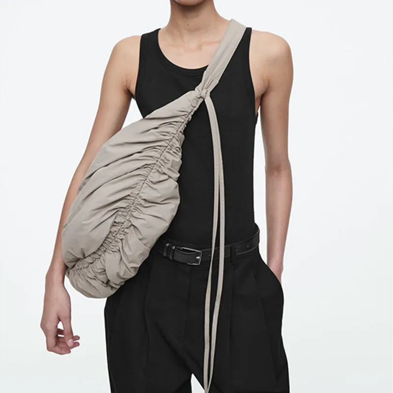 COS Polyester Shoulder Bag Large Size Women's Moor Gray-1