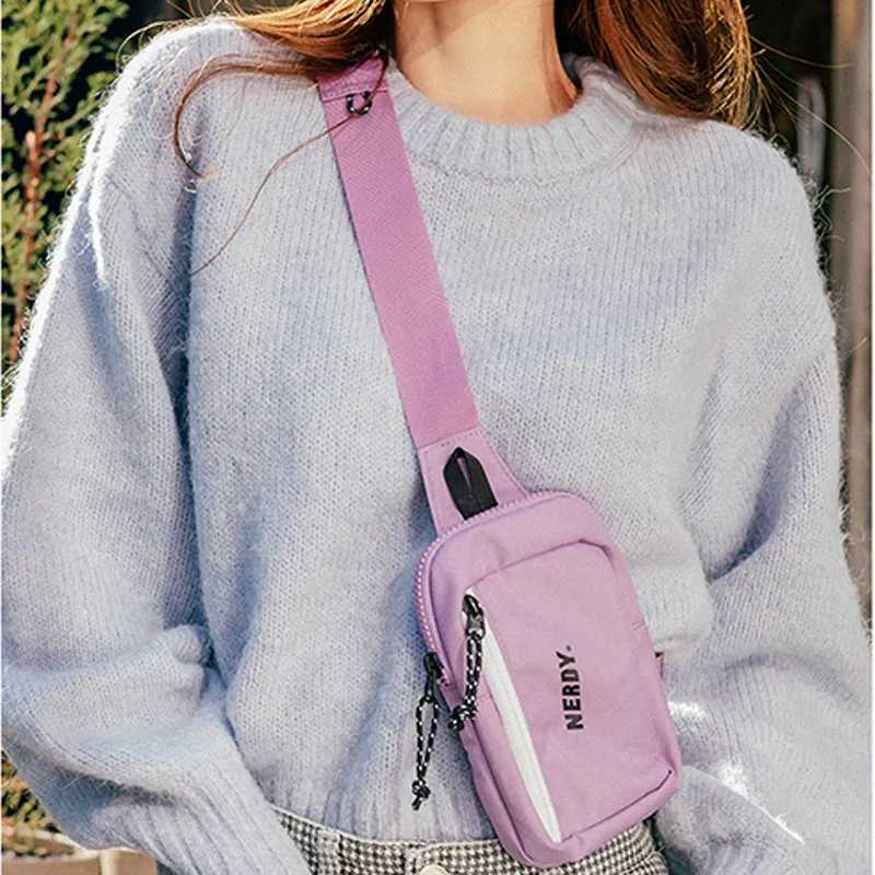 NERDY Polyester Sling Bag Shoulder Bag Crossbody Bag Unisex Purple-2