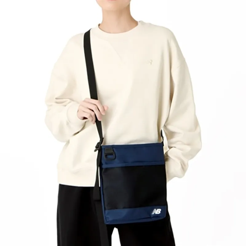 New Balance Polyester Shoulder Bag, Crossbody Bag Regular Unisex Navy Blue-2