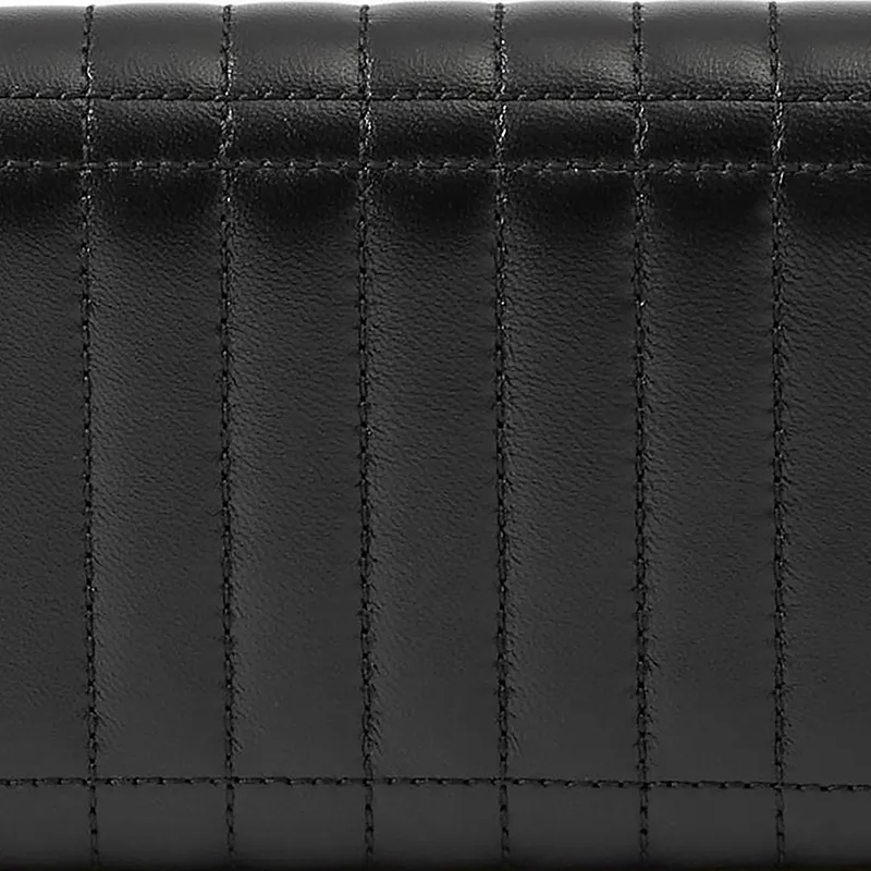 Burberry Quilted Leather Lola Continental Wallet Black /Light Gold-4