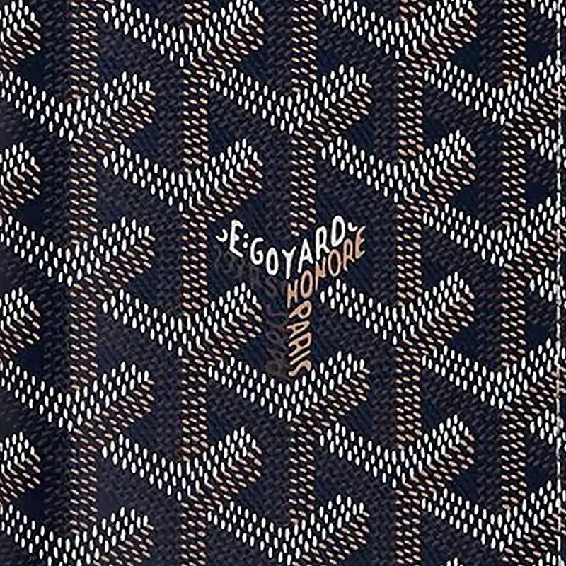 GOYARD Grenelle Canvas With Calfskin Dog's Teeth Card Holder Passport Holder Unisex Marine Blue-3