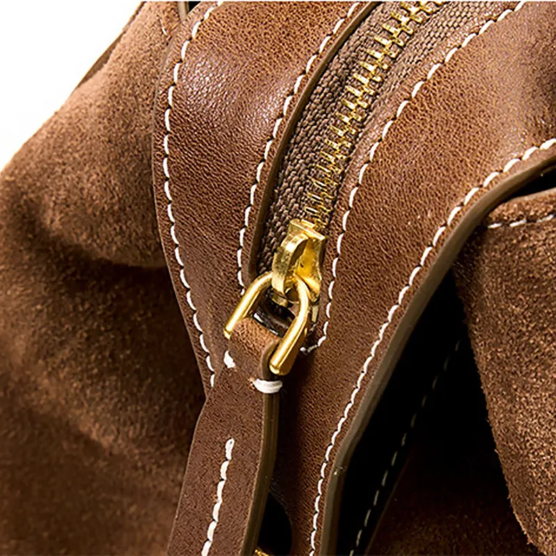 Songmont Suede Dumpling Bag Shoulder Bag Tubas Women's Sandalwood Brown-2