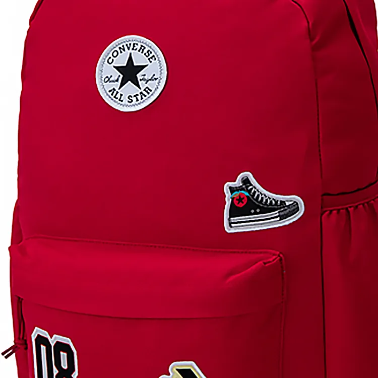 Converse Polyester Backpack Medium Size Preppy Red-4
