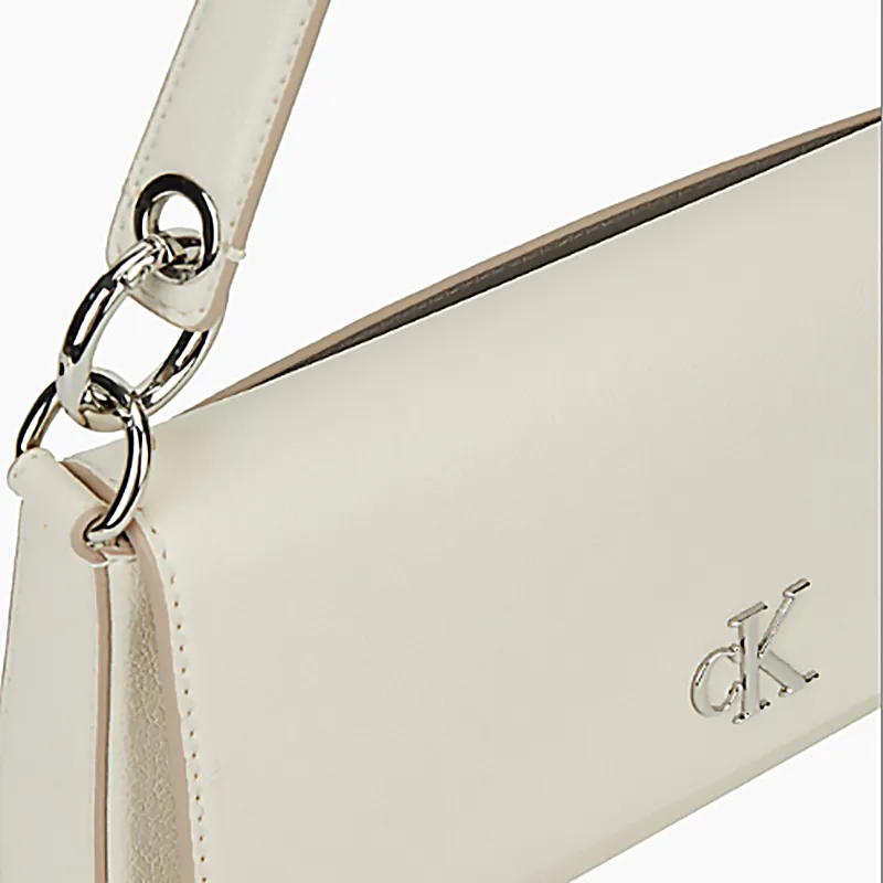 CALVIN KLEIN Synthetic Material Crossbody Bag, Shoulder Bag Women's Cow Ivory-4