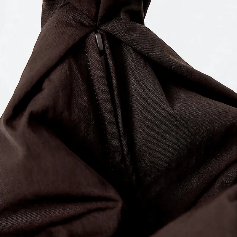 COS Polyamide Nylon Triangle Bag Shoulder Bag Medium Size Women's Dark Brown-2