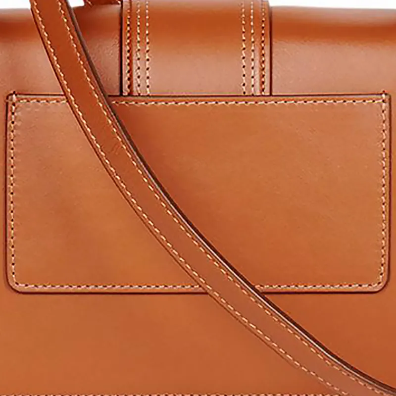 Jacquemus Cow Leather Shoulder Bag, Crossbody Bag, Handbag Mini Women's Light Brown-3