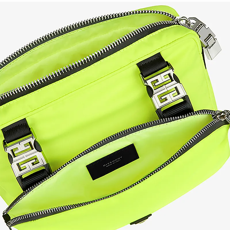 GIVENCHY 4G Cow Leather Shoulder Bag Crossbody Bag Men's Neon Yellow-3