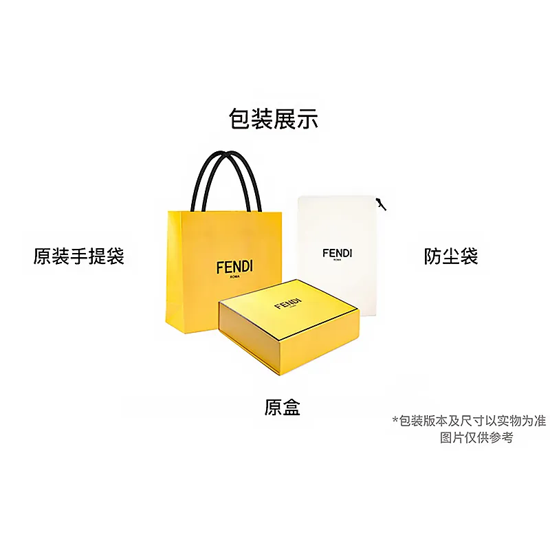 FENDI FF Diamonds Series Calfskin Card Holder Women's White & Light Pink-4