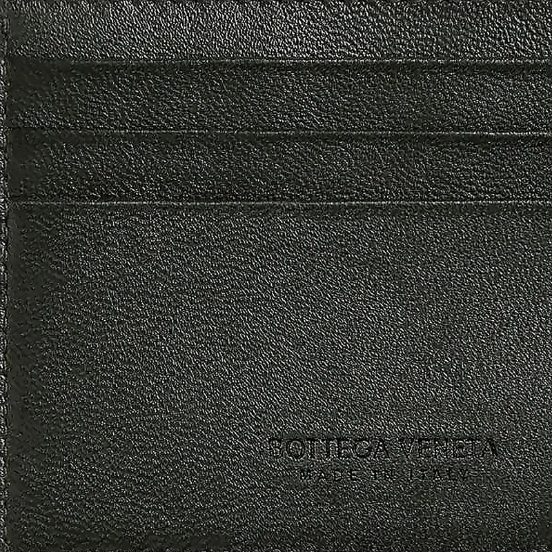 Bottega Veneta Intrecciato Lambskin Card Holder Men's Dark Green-3
