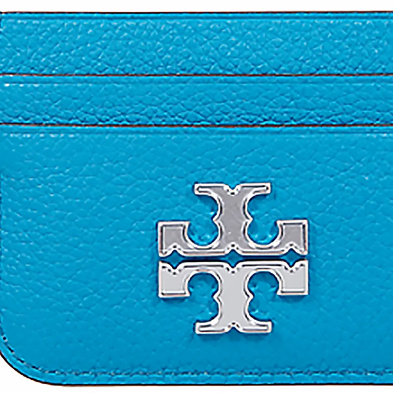 TORY BURCH Leather Card Holder Card Holder Women's Blue-4